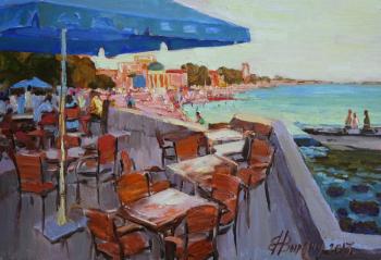 Cafe on the waterfront (etude)