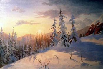 Winter evening (Lago - Naki). Sushilov Aleksandr