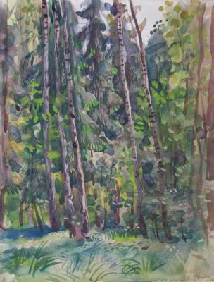 Painting Forest, June, Summer. Dobrovolskaya Gayane