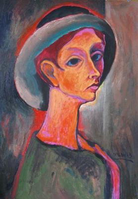 Woman in black hat-3