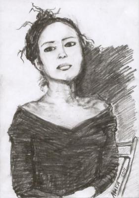 Wondering (Graphite Drawing). Volchek Lika