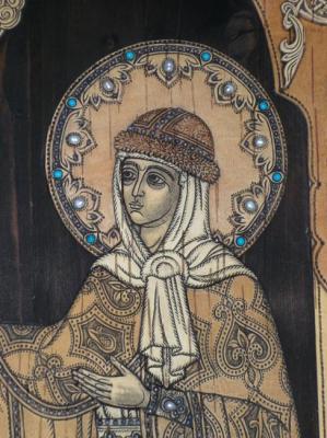 Svyatye bagovernye kn. Peter and Fevronia (fragment, face of St. Fevronia). Piankov Alexsandr