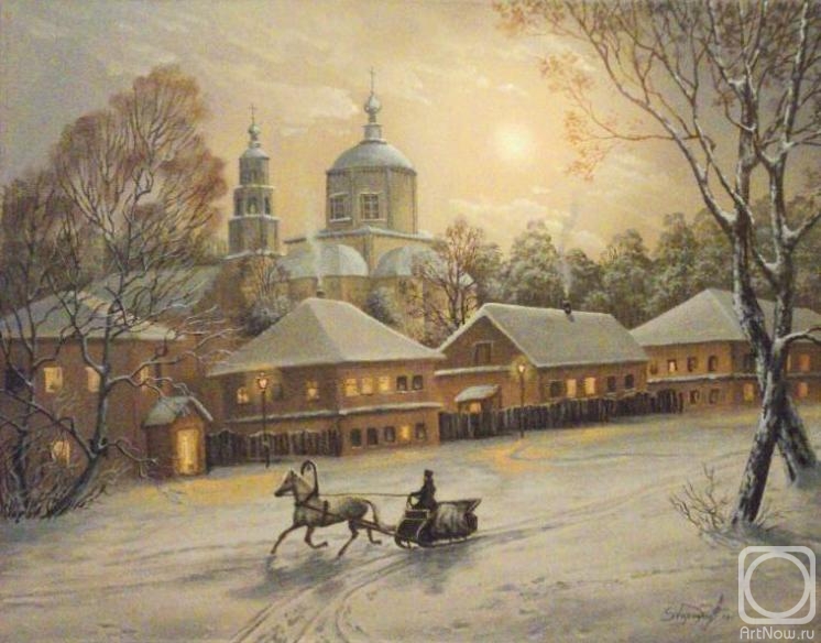 Voronkin Sergey. Moonlit night over the Church of the Most Holy Trinity