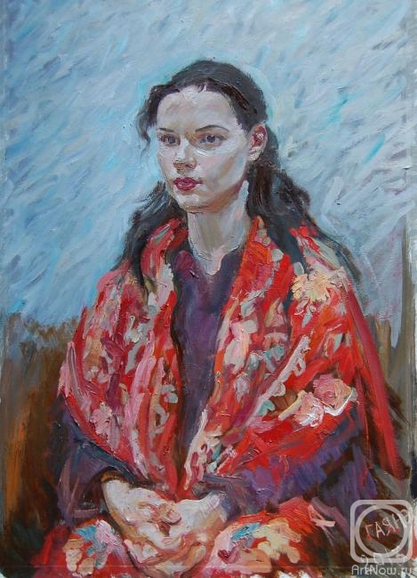 Dobrovolskaya Gayane. Red shawl