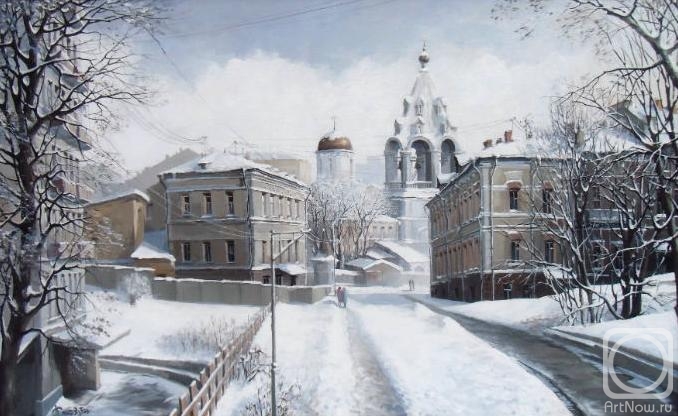 Starodubov Alexander. Moscow in winter. Ceramic