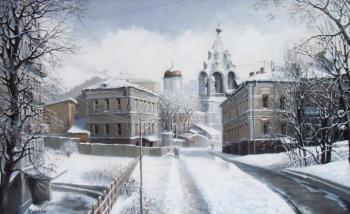 Moscow in winter. Ceramic. Starodubov Alexander