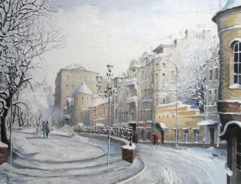 Yauzsky Boulevard in winter. Starodubov Alexander
