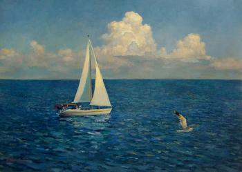 In the high sea competing in speed. Volkov Sergey