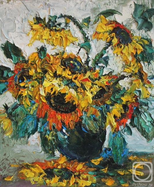 Grebenyuk Yury. Sunflowers 1957