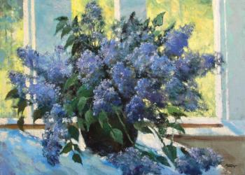 Lilac on the window. Kremer Mark