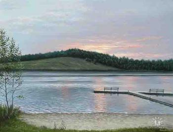 A quiet evening. Suzgarsky pond