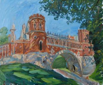 Painting Moscow, Tsaritsyno, Figured bridge. Dobrovolskaya Gayane