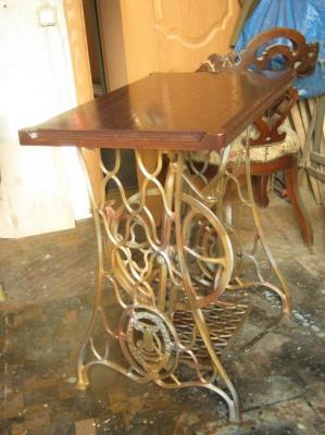 From a sewing machine