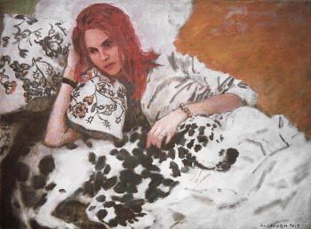 girl with a dalmatian. Andersen Robert