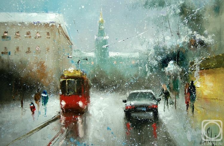 Medvedev Igor. The city is covered with snow