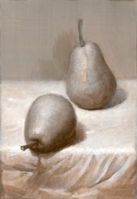 Still Life. Two Pears. Yudaev-Racei Yuri