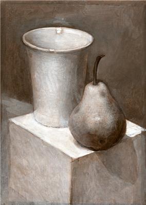 Still Life. Pear and Cup. Yudaev-Racei Yuri