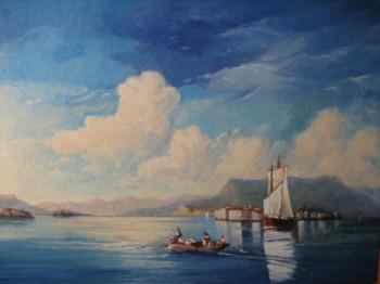 Italian landscape in the evening (copy from the painting by Aivazovsky I. K.)