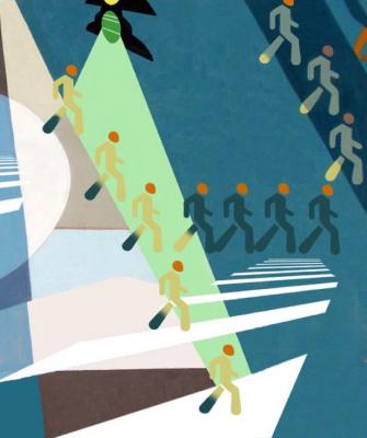 Street through the eyes of a traffic light