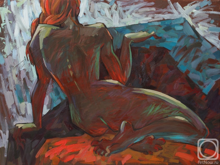 Goda Laima. Girl with something reddish in the character