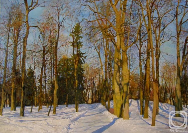 Egorov Viktor. Winter in the park. Gatchina