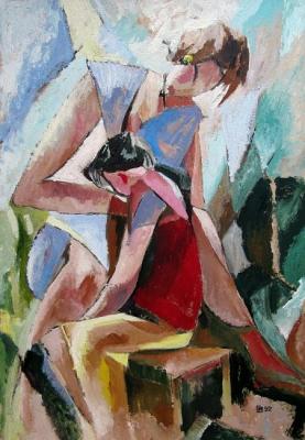 Mother and daughter. 1992. Makeev Sergey