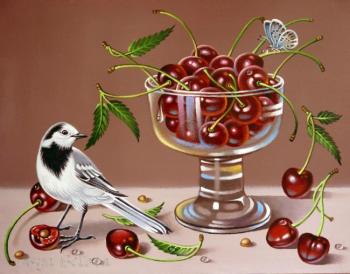 Still life with wagtail