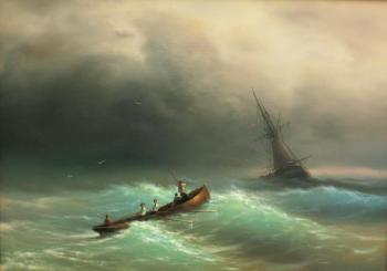 Storm on the sea. I.K.Aivazovsky (copy)