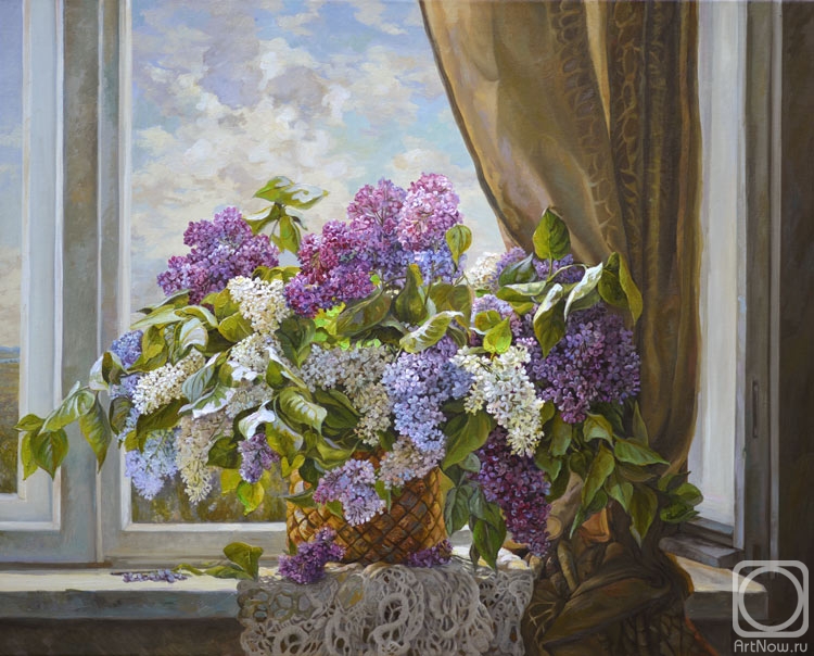 Panov Eduard. Lilac on the window