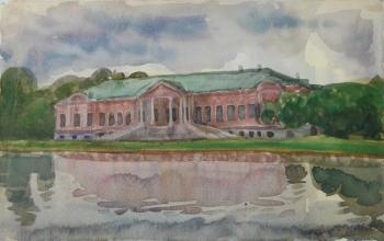 Painting Kuskovo, Grand Palace, rain. Dobrovolskaya Gayane