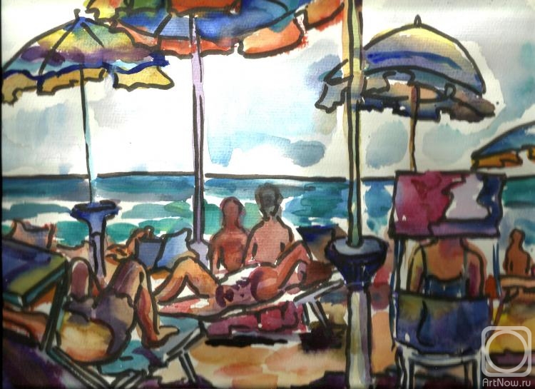 Kazmina Olga. Beach in Italy (outline)