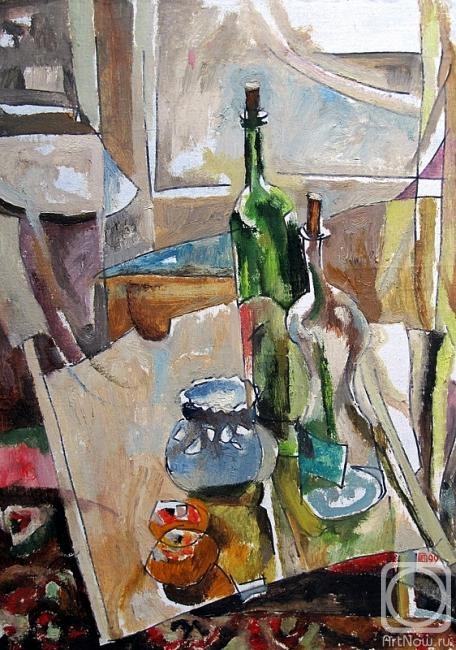 Makeev Sergey. Still life with bottles. 1999