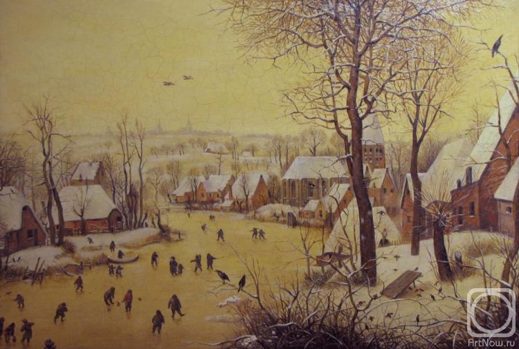 Orlov Alexandr. Winter landscape with a bird trap