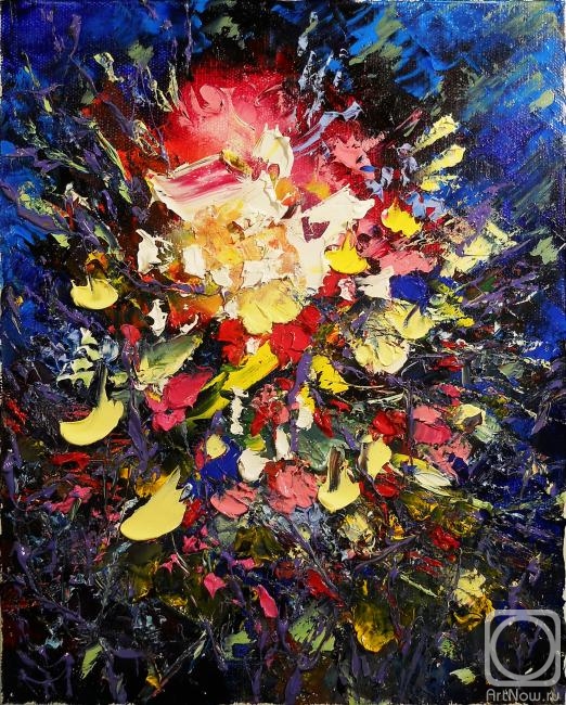 Stolyarov Vadim. Night Flowers in a ray of light