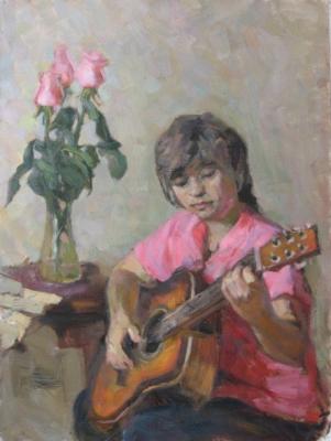 Girl with guitar. Savkina Svetlana