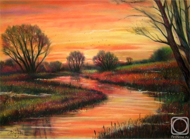 Уж небо осенью дышало» картина Дулько Николая (картон, пастель) — купить на  ArtNow.ru