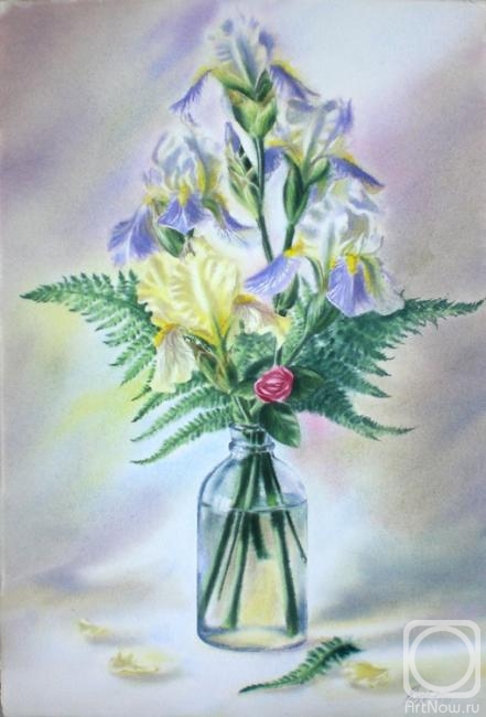 Golubkin Sergey. Irises and fern