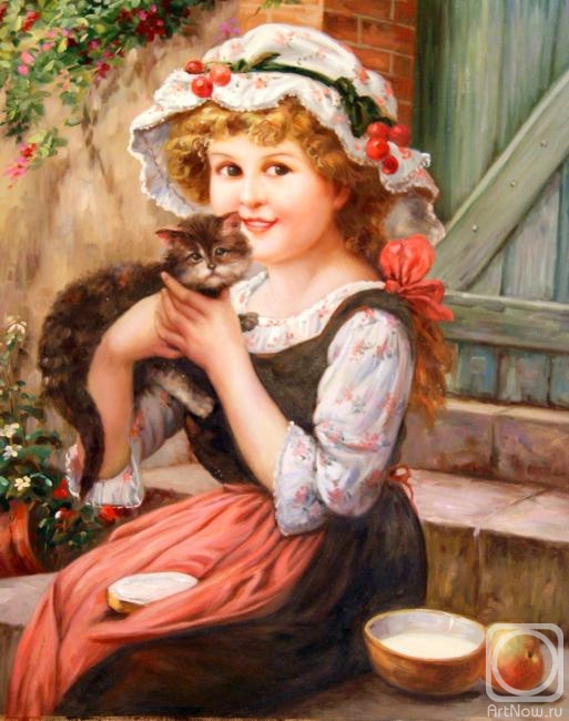 Smorodinov Ruslan. Girl and cat