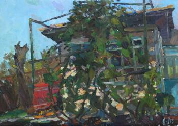 Картина «Старый дом и виноград»