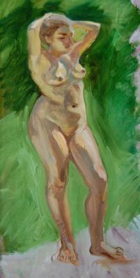 Nude with hands raised 2. Dobrovolskaya Gayane