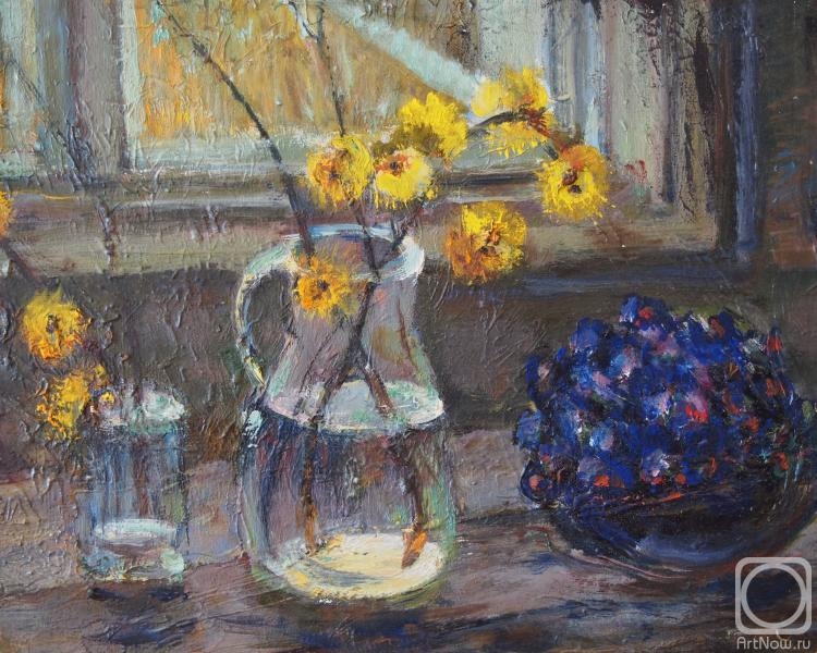 Belov Nikolay. Still life with plums