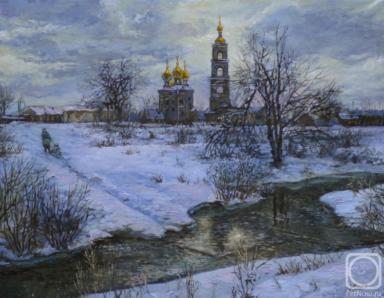 Panov Eduard. The river in winter