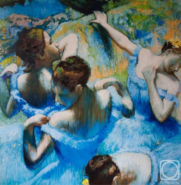 Simonova Olga. Copy of a pattern of Degas "Blue dancers"