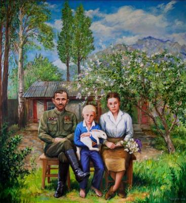 Family portrait according to old photos. Simonova Olga