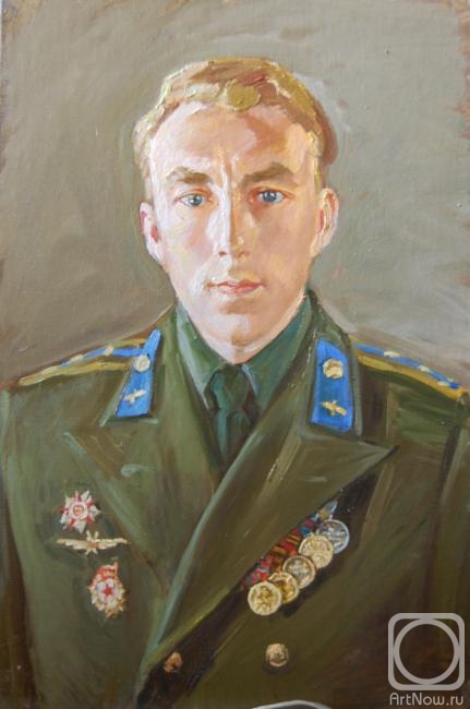 Dobrovolskaya Gayane. Portrait of a hero-pilot, from a photograph