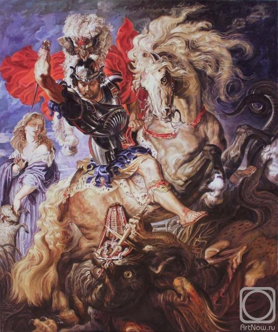 Deynega Tatyana. "Saint George". Copy from the picture of P. P. Rubens
