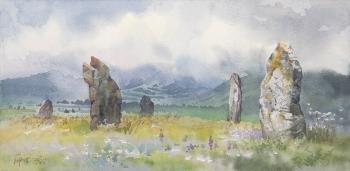 Menhirs in the rain. Pugachev Pavel