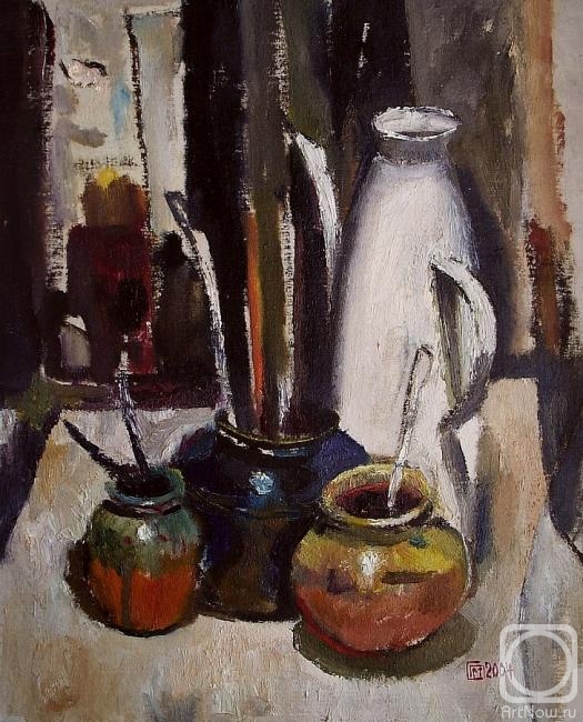 Makeev Sergey. Still life with a coffee pot. 2004