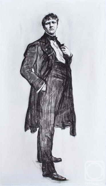 Deynega Tatyana. Portrait of F. Shalyapin. Copy from the drawing of V. Serov