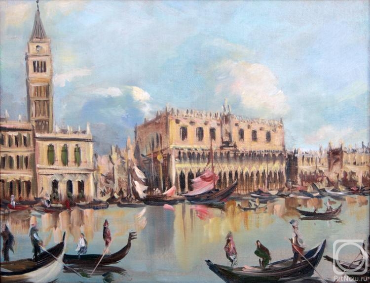 Korolev Andrey. Venice, Doge's Palace. Antonio Canaletto (stylized copy)